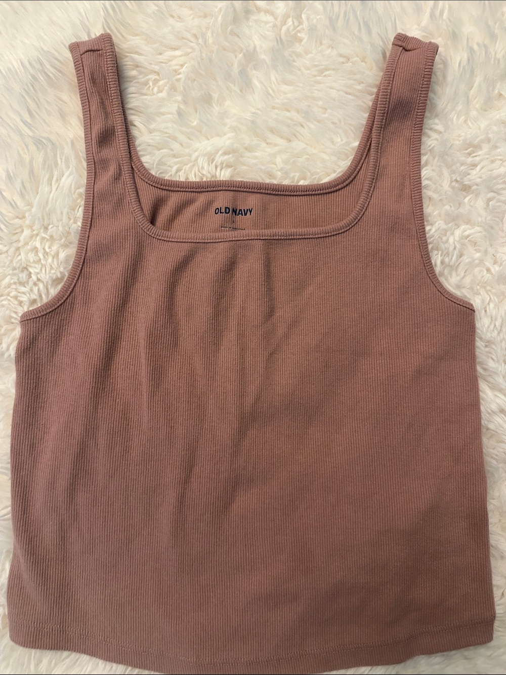 Old Navy Ribbed Tank Top — Dusty Mauve